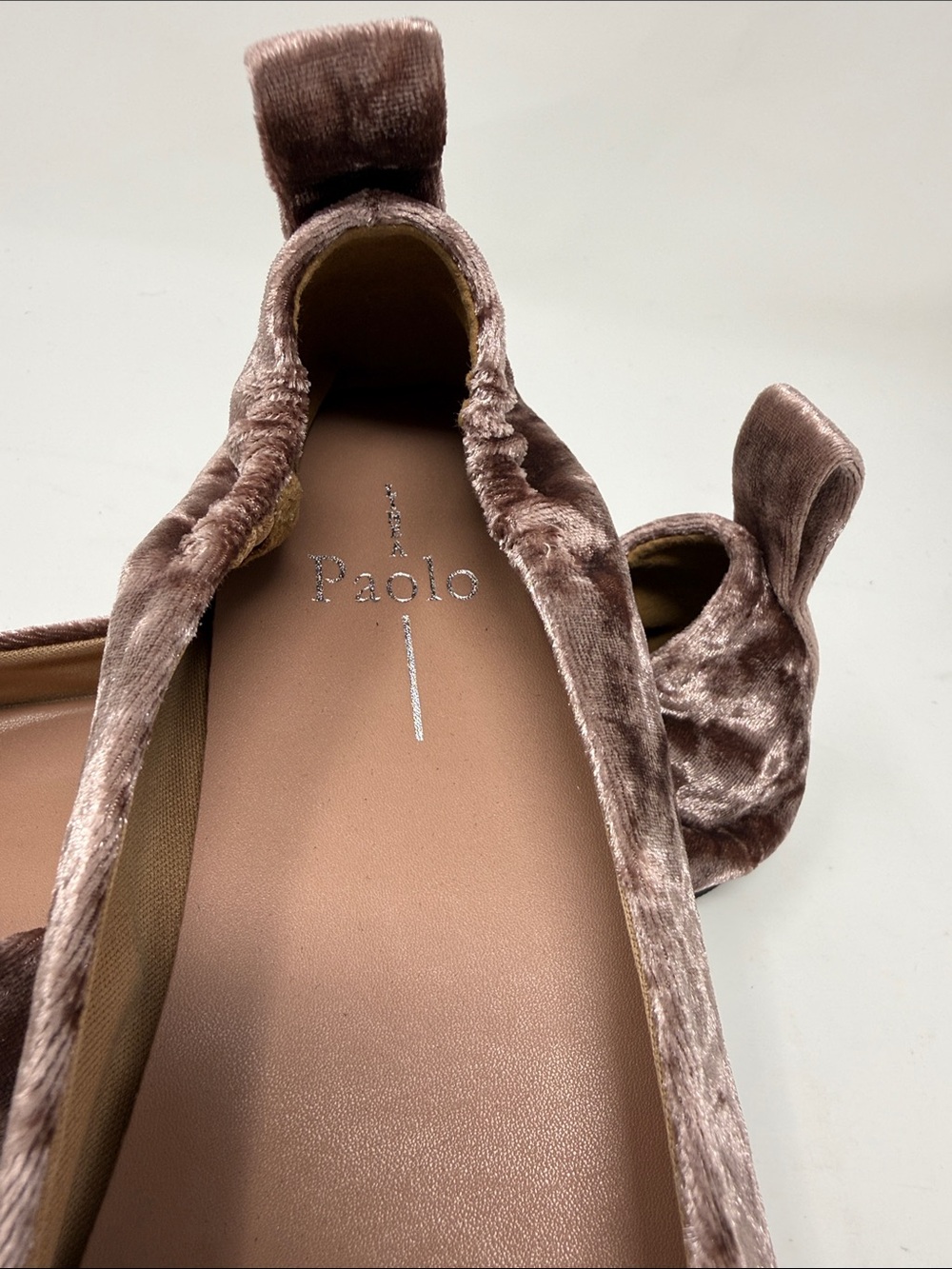NEW LINEA PAOLO Embellished Velvet Ballet Flats in Mulberry Velvet - Picture 4 of 7